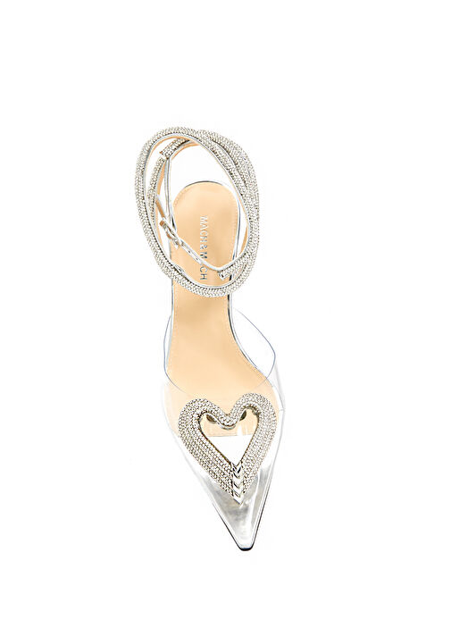 Gümüş Fiyonk Detaylı Topuklu Ayakkabı - Görsel 5