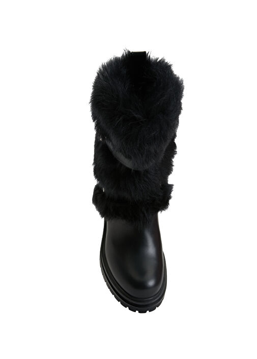 Siyah Kadın Deri Bot - Görsel 5