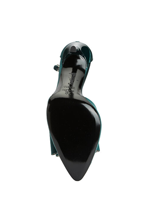 Yeşil Kadın Saten Topuklu Ayakkabı - Görsel 6