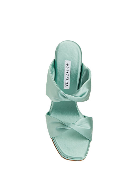 Twist Su Yeşili Kadın Saten Terlik - Görsel 5