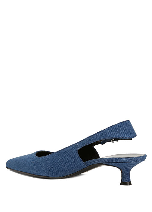 Lacivert Denim Topuklu Ayakkabı - Görsel 4
