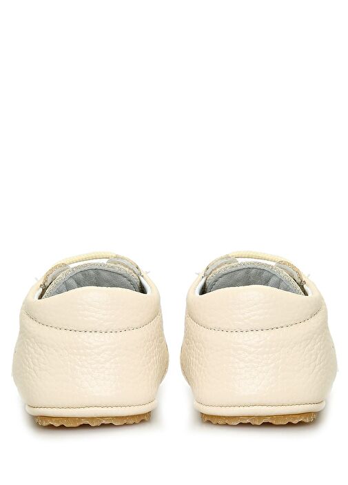 Krem El Yapımı Unisex Bebek Deri Ayakkabı - Görsel 5