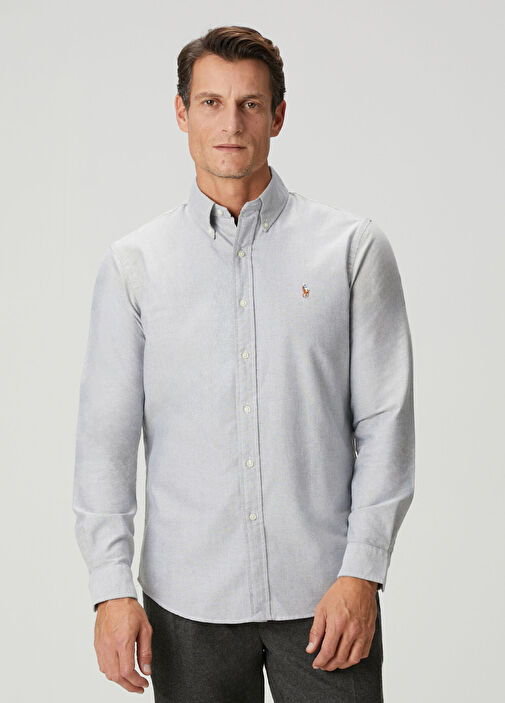Polo Ralph Lauren Koyu Gri Erkek Koyu Gri Classic Oxford Gömlek