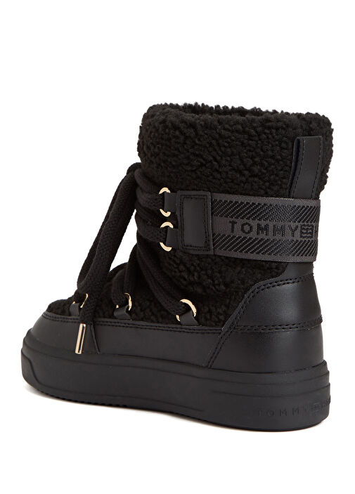 Siyah Shearling Dokulu Kadın Bot - Görsel 4