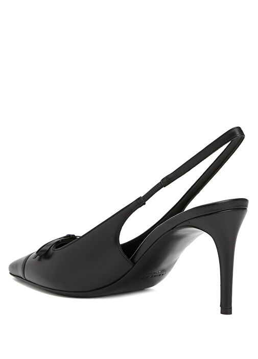 Freya Siyah Deri Topuklu Ayakkabı - Görsel 4