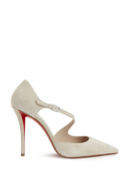 Miss Ziggyta Ekru Deri Topuklu Ayakkabı - Görsel 2