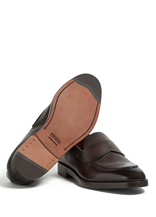 Kahverengi Erkek Deri Loafer - Görsel 6