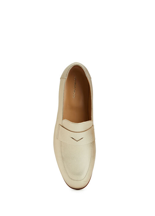 Gold Kuşak Detaylı Kadın Deri Loafer - Görsel 5