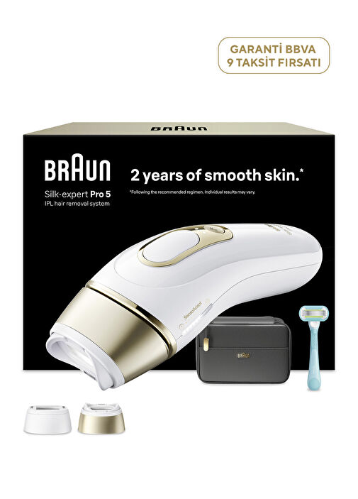 Braun - Silk·expert Pro 5 Gillette Venus + 2 Başlık ve Çanta IPL