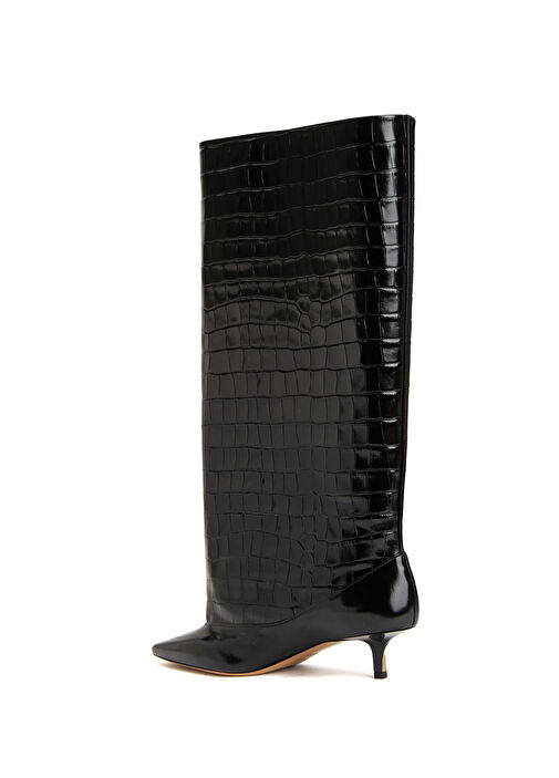 Siyah Kadın Deri Çizme - Görsel 4