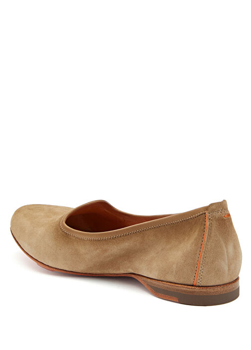 Bej Kadın Süet Loafer - Görsel 4