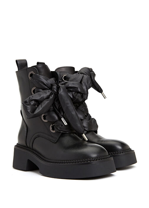 Siyah Kadın Deri Bot - Görsel 3