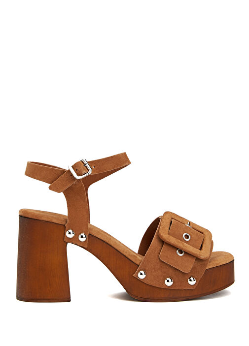 Taba Kadın Süet Sandalet - Görsel 2