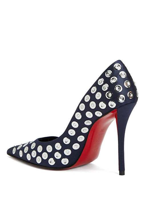 Miss Z Boum Boum Mirror Lacivert İpek Stiletto - Görsel 4