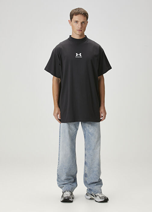 Black Balenciaga Black Men X Under Armour Black Oversized T