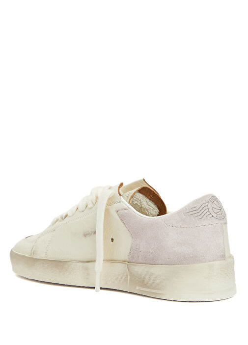 Stardan Beyaz Silver Kadın Deri Sneaker - Görsel 4
