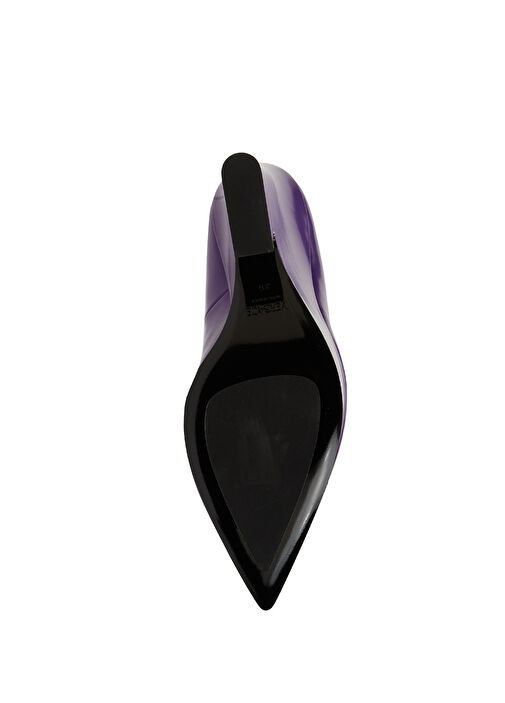 Tempest Platform Mor Deri Topuklu Ayakkabı - Görsel 6