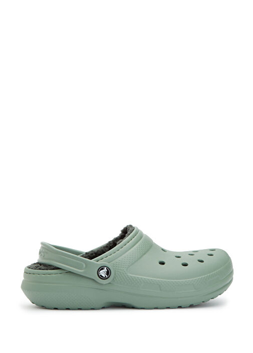 Classic Lined Haki Kadın Terlik - Görsel 2