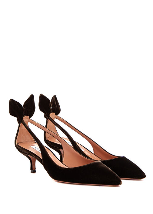 Bow Tie Kahverengi Topuklu Ayakkabı - Görsel 3