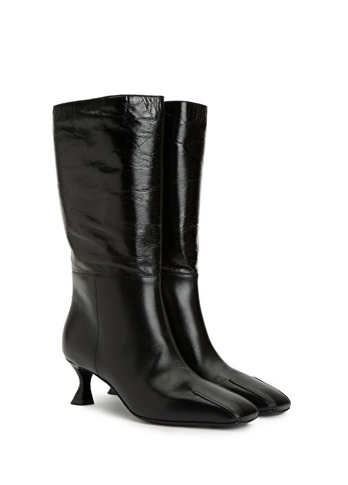 Siyah Kadın Deri Çizme - Görsel 3