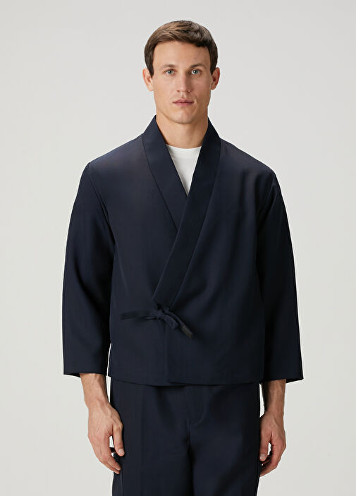 Navy blue Kenzo Navy blue Men Navy Blue Wool Kimono 1778052 | Beymen