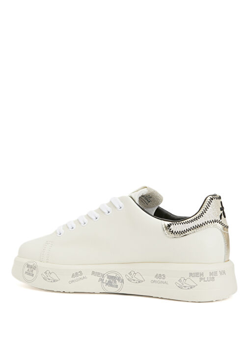 Belle Beyaz Kadın Deri Sneaker - Görsel 4