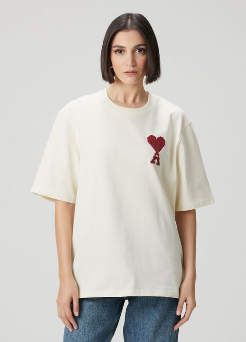 Ami Paris Kirmizi-Ekru Kadın Ekru T-shirt 1894441 | Beymen