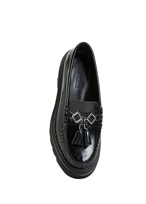 Divarese Divarese Siyah Kadın Deri Loafer Beymen'de! Siyah - 4. görsel