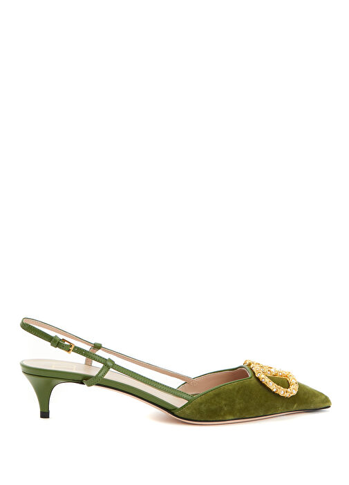 VLogo Yeşil Topuklu Ayakkabı - Görsel 2