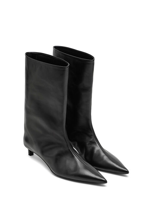 Siyah Kadın Deri Bot - Görsel 8