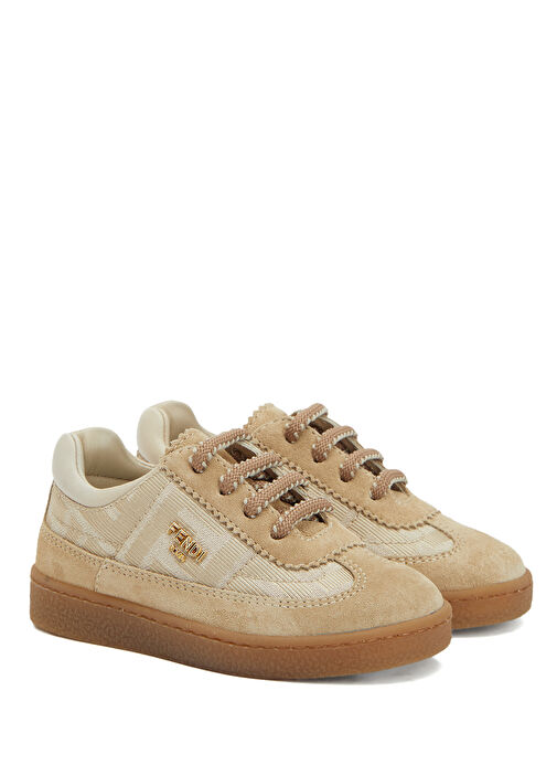 Fendi Fendi Krem Erkek Çocuk Süet Sneaker | Beymen Krem - 3. görsel