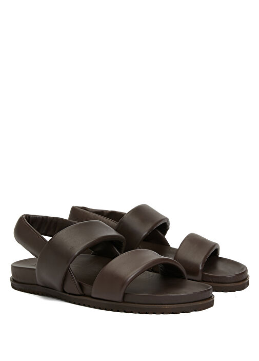 Kahverengi Erkek Deri Sandalet - Görsel 3