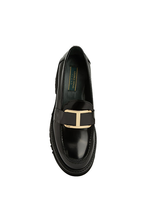 Siyah Kadın Deri Loafer - Görsel 5