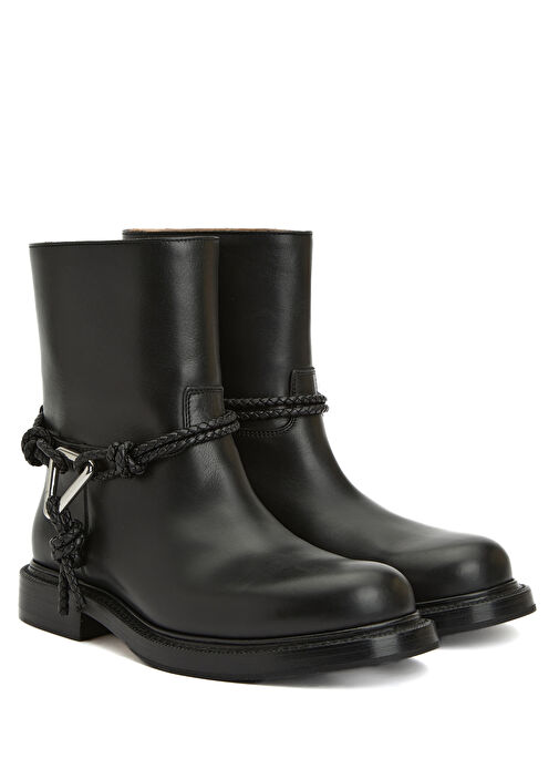 Siyah Kadın Deri Bot - Görsel 3
