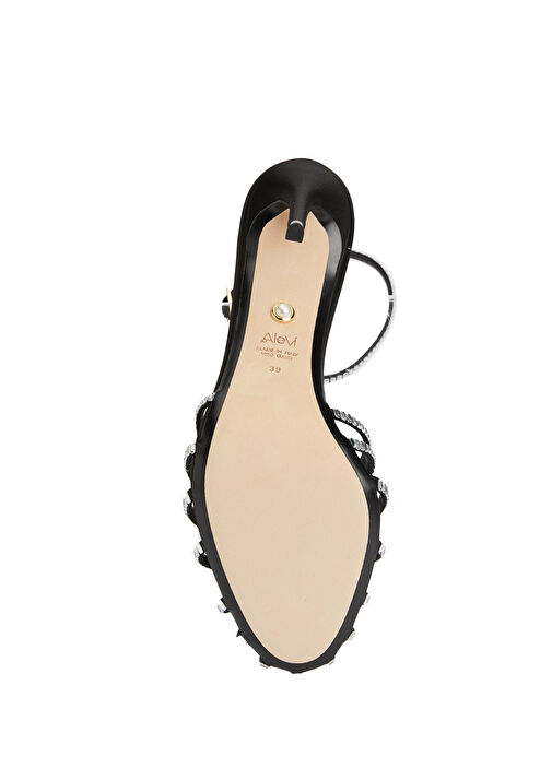 Penelope Siyah Kadın İpek Sandalet - Görsel 6