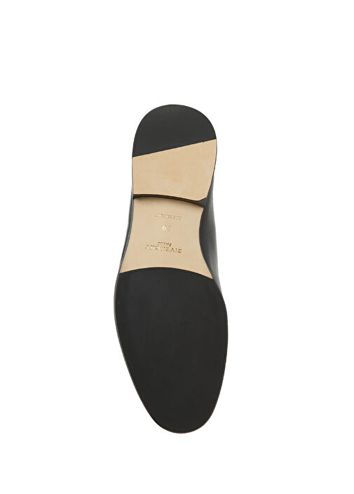 Label Siyah Beyaz Kadın Deri Loafer - Görsel 6