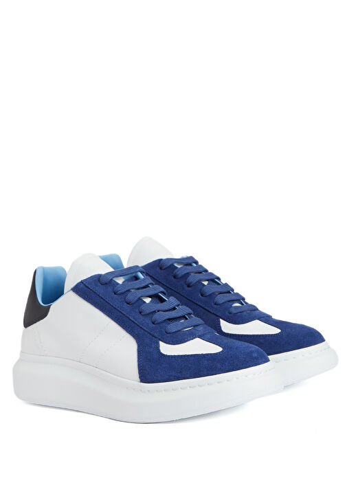 Oversized Lacivert Beyaz Erkek Deri Sneaker - Görsel 3