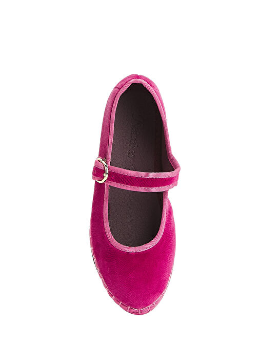 Frances Pembe Kız Çocuk Kadife Babet - Görsel 5