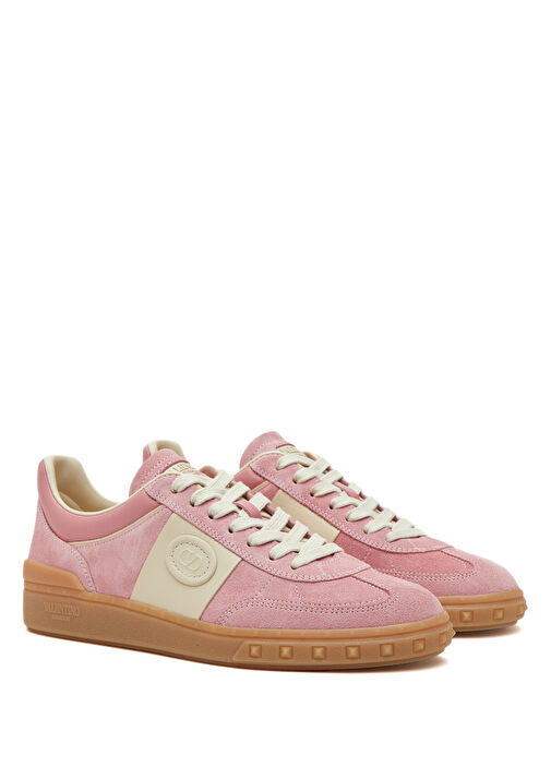 Pembe Kadın Deri Sneaker - Görsel 3