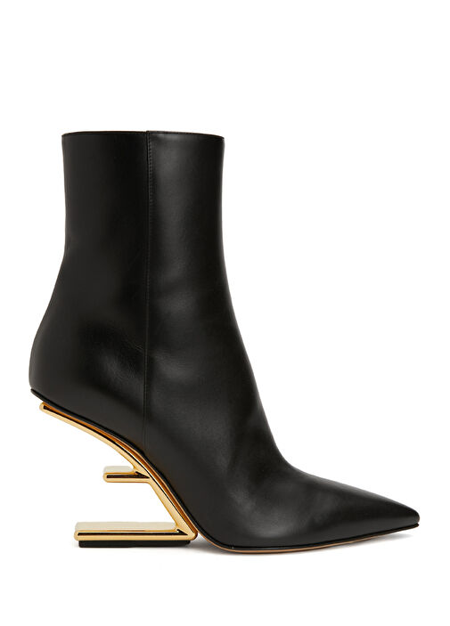 First Siyah Kadın Deri Çizme - Görsel 2