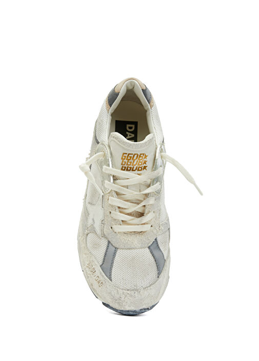 Dad Star Beyaz Silver Kadın Deri Sneaker - Görsel 5