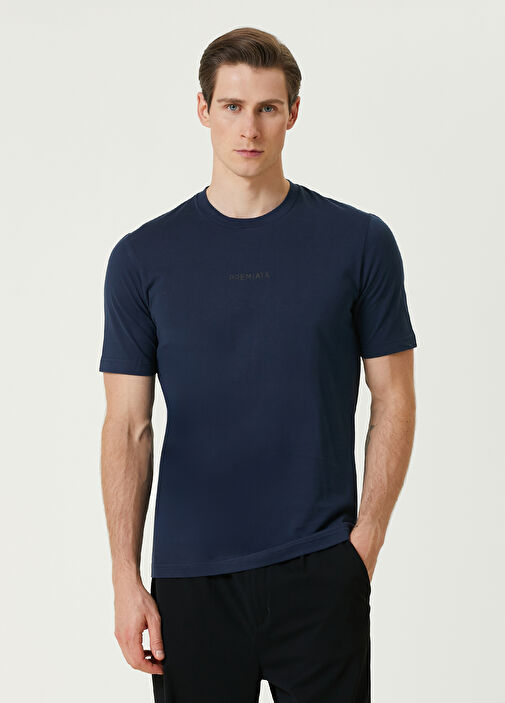 Premiata - Navy Blue Logo Detailed T-shirt