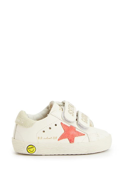 Old School EDT Beyaz Unisex Çocuk Deri Sneaker - Görsel 2