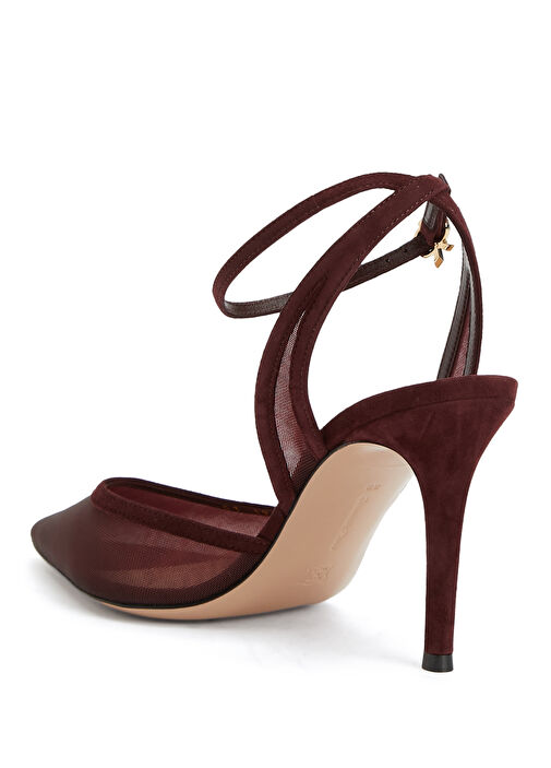 Koyu Kırmızı Topuklu Ayakkabı - Görsel 4