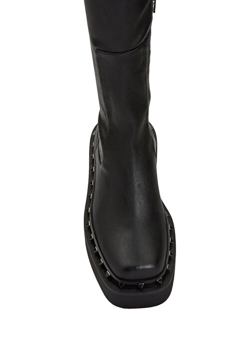 Siyah Troklu Kadın Çizme - Görsel 5