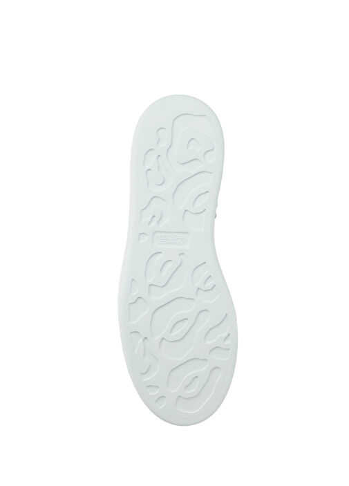 Oversized Beyaz Kadın Deri Sneaker - Görsel 6