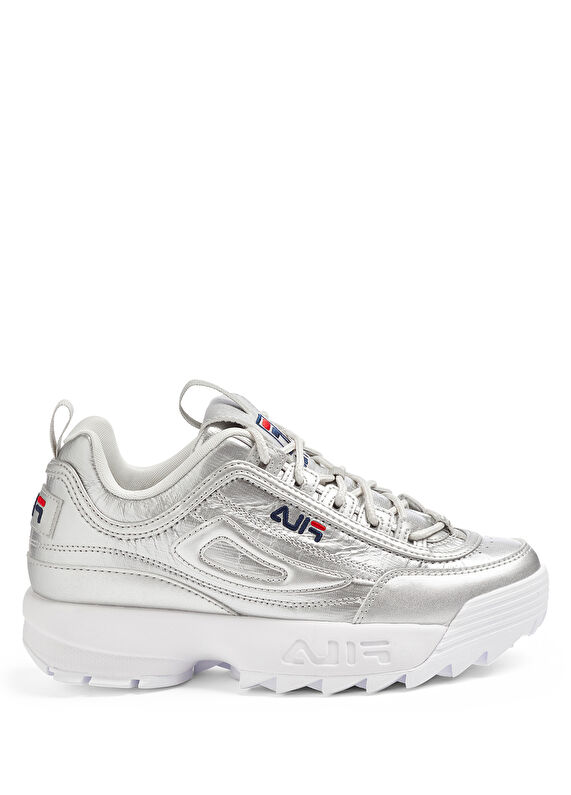 fila disruptor metallic silver