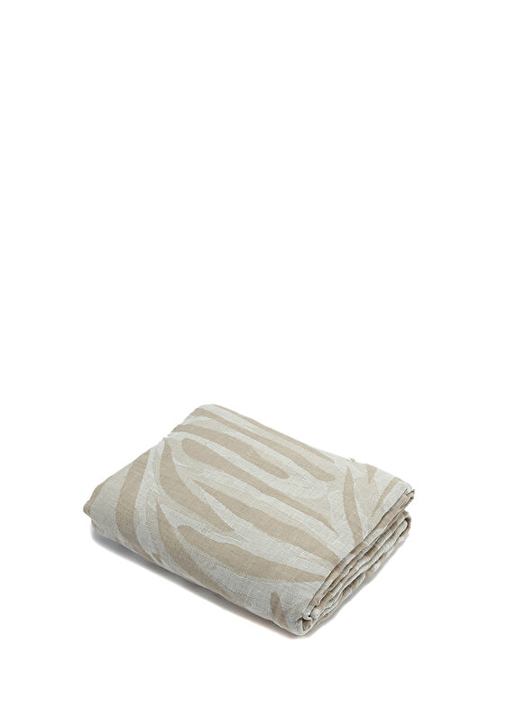 Missoni Home Yaracuy Bej 270x270 cm Keten Yatak Örtüsü Bej