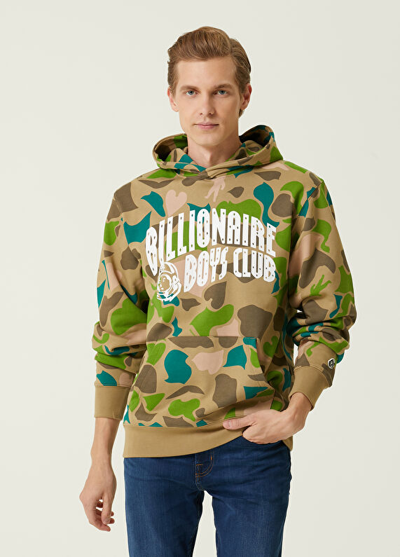 Billionaire Boys Club Haki Erkek Haki Kapusonlu Kamuflaj Desenli Sweatshirt 895094 Beymen