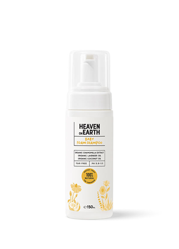 Heaven On Earth Vegan %100 Doğal ve Organik İçerikli Bebek Köpük Şampuanı 150 ml - 1